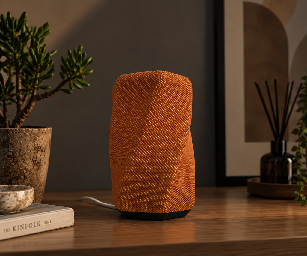 Sechseckige Twist-Lampe mit Korbstruktur